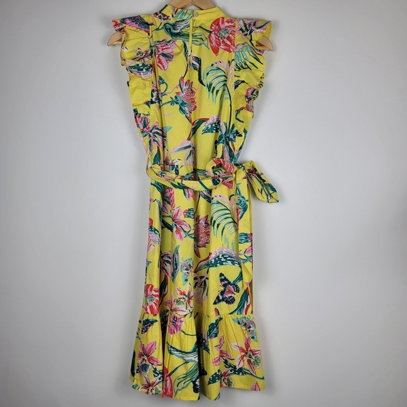 NWT Banjanan Yellow Bulbul Dress Size Large - Picture 6 of 12